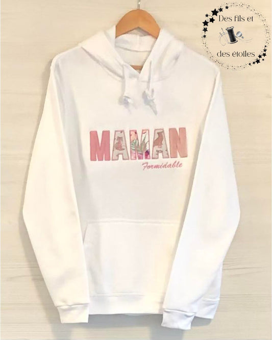 Sweat Memories MAMAN - Formidable - broderie manche coeur