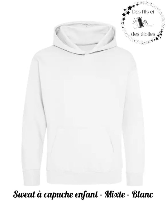 Sweat Memories - Sweat-shirt à capuche enfant - Broderie appliquée FRERE / SOEUR